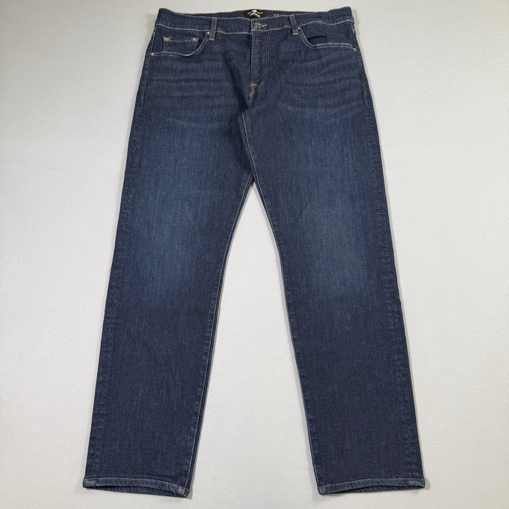 7 For All Mankind Luxe Sport Jeans Mens 36x30 Paxtyn Dark Wash Stretch Denim EUC
